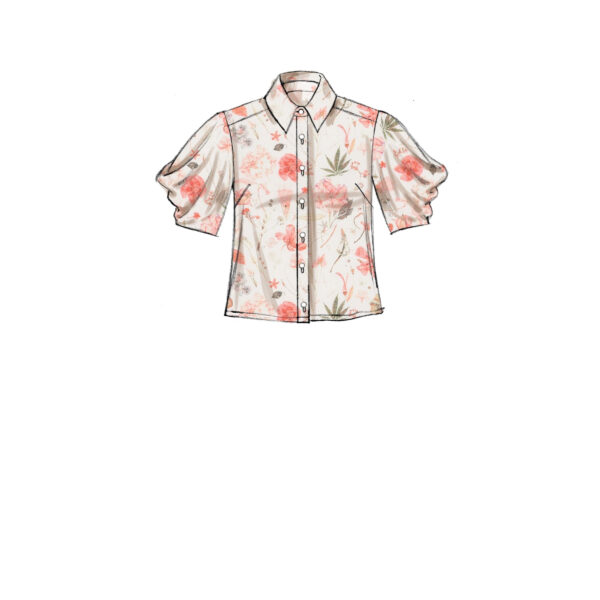 McCalls Schnittmuster M7838 - Bluse - Puffärmel - Knopfleiste – Bild 4