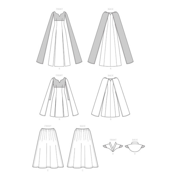 McCalls Schnittmuster M7854 - Kostüm - Kleid - Umhang - Cosplay - Steampunk – Bild 7