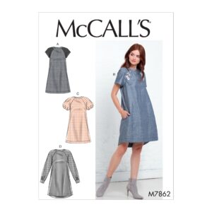 McCalls Schnittmuster M7862 - Kleid - schlicht - leicht - ausgestellt