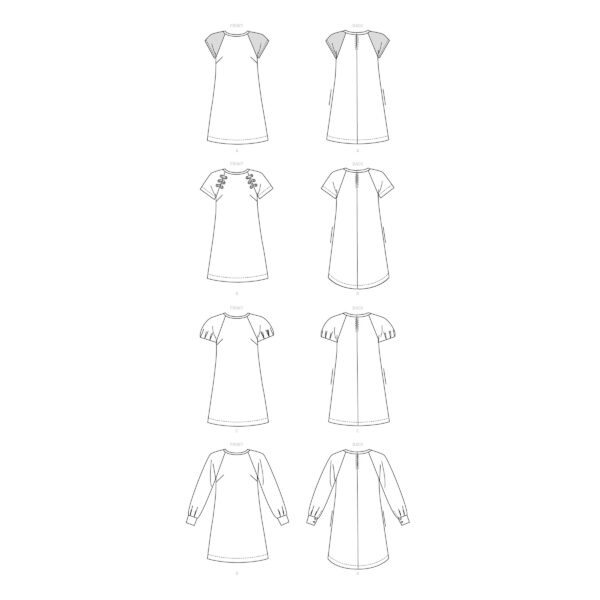 McCalls Schnittmuster M7862 - Kleid - schlicht - leicht - ausgestellt – Bild 10