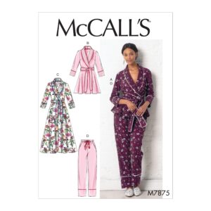 McCalls Schnittmuster M7875 - Schlafanzug - Morgenmantel - Hausanzug