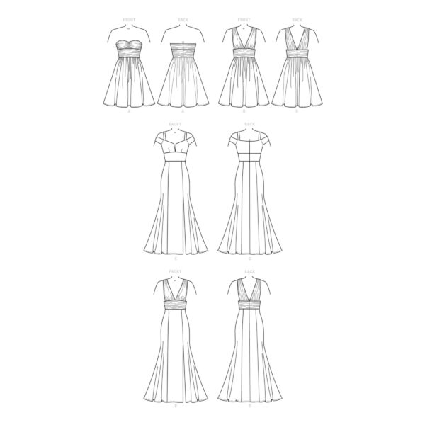 McCalls Schnittmuster M7896 - Kleid - figurbetont - schulterfrei - elegant – Bild 11