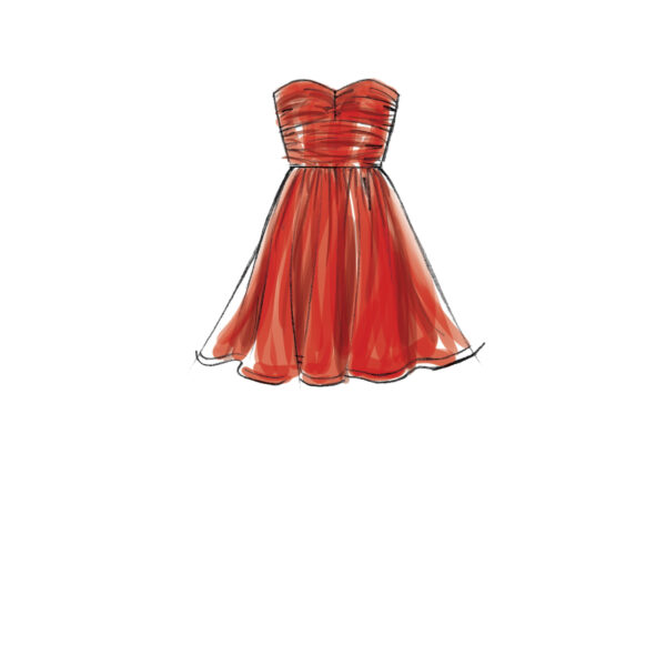McCalls Schnittmuster M7896 - Kleid - figurbetont - schulterfrei - elegant – Bild 3