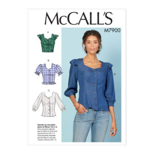 McCalls Schnittmuster M7900 - Bluse - im Trachtenstil - Abnäher zur Formgebung