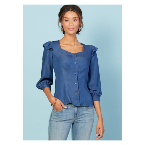 McCalls Schnittmuster M7900 - Bluse - im Trachtenstil - Abnäher zur Formgebung – Bild 2
