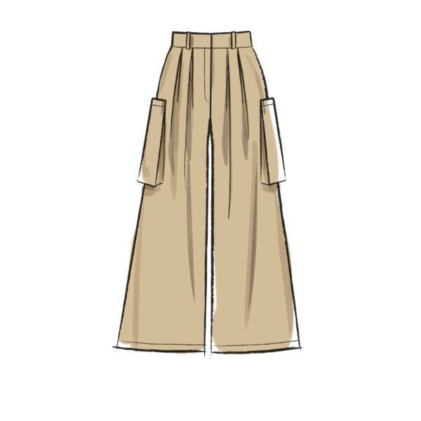 McCalls Schnittmuster M7907 - Hose - Falten am Bund - Cargohose – Bild 3