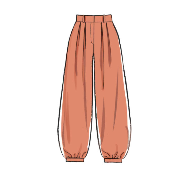 McCalls Schnittmuster M7907 - Hose - Falten am Bund - Cargohose – Bild 4