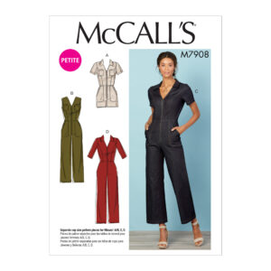 McCalls Schnittmuster M7908 - Overall - mit Reißverschluss - Taschen