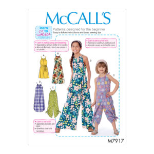 McCalls Schnittmuster M7917 - Sommeroverall - mit Trägern - Kind