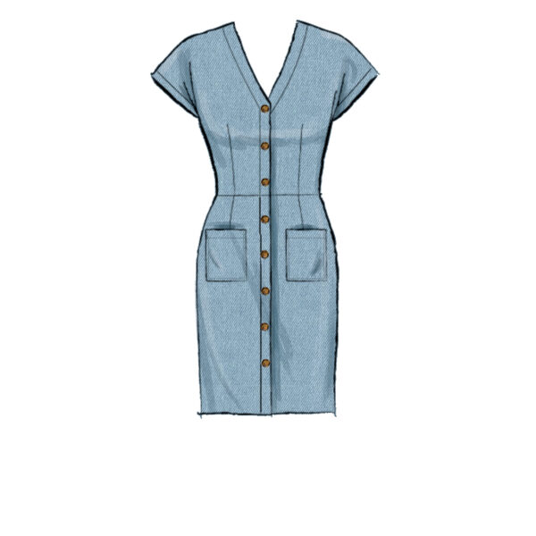 McCalls Schnittmuster M7920 - Kleid - schlicht - vorn geknöpft – Bild 4
