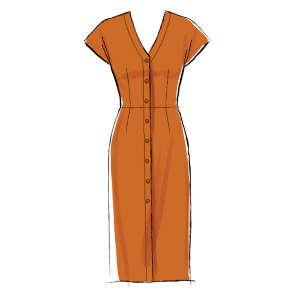 McCalls Schnittmuster M7920 - Kleid - schlicht - vorn geknöpft – Bild 5