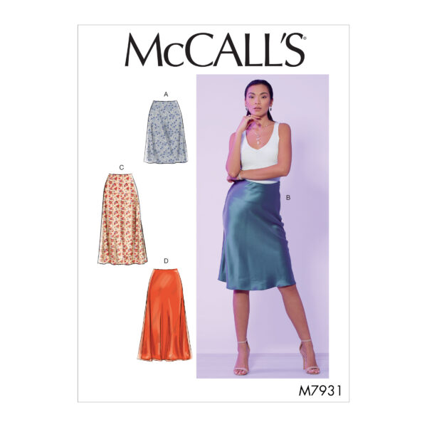 McCalls Schnittmuster M7931 - einfacher Rock - schmaler Schnitt