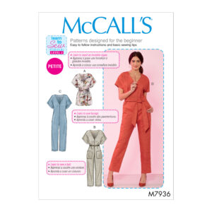 McCalls Schnittmuster M7936 - Overall - schlicht - mit Gürtel