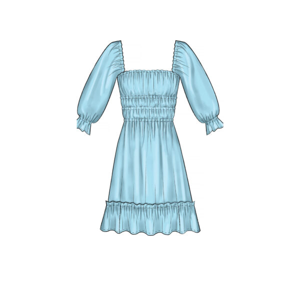 McCalls Schnittmuster M7946 - Kleid - gesmokt - Sommerkleid -Volant – Bild 7
