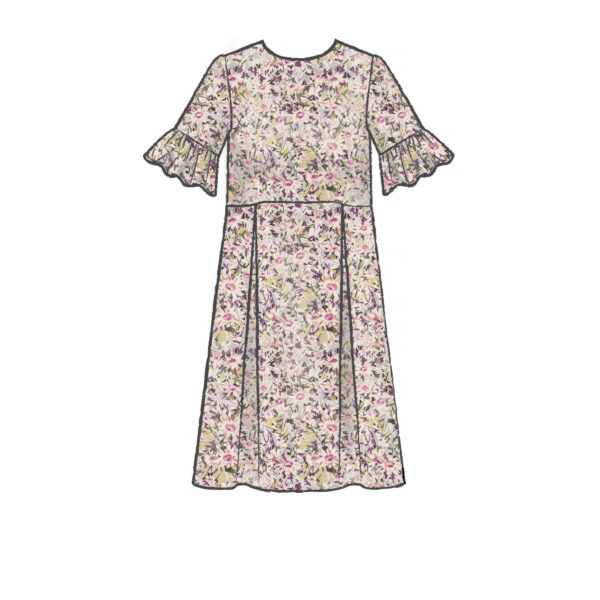 McCalls Schnittmuster M7948 - Kleid - angesetzte Taille - Stufenrock – Bild 6