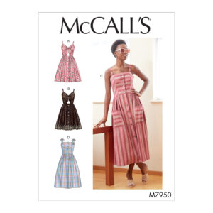 McCalls Schnittmuster M7950 - Kleid - Trägerkleid - durchgehende Knopfleiste