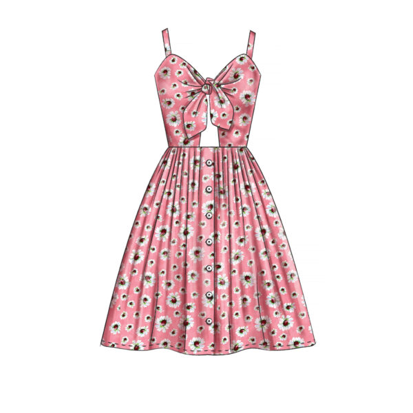 McCalls Schnittmuster M7950 - Kleid - Trägerkleid - durchgehende Knopfleiste – Bild 3