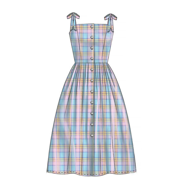 McCalls Schnittmuster M7950 - Kleid - Trägerkleid - durchgehende Knopfleiste – Bild 5