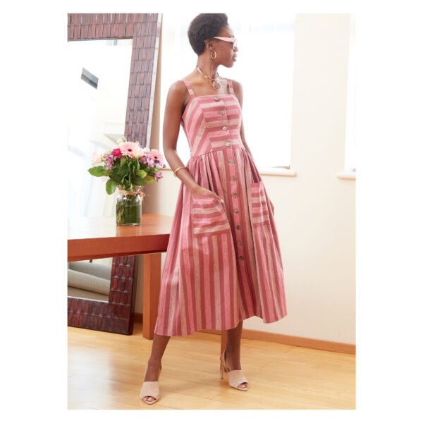 McCalls Schnittmuster M7950 - Kleid - Trägerkleid - durchgehende Knopfleiste – Bild 6