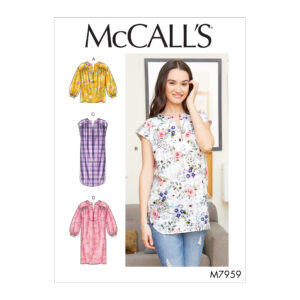 McCalls Schnittmuster M7959 - Bluse - Vorderteil mit Schlitz und Blende