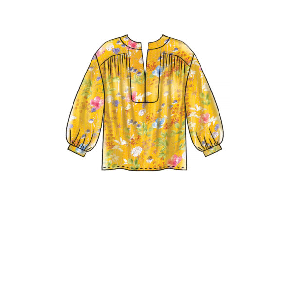 McCalls Schnittmuster M7959 - Bluse - Vorderteil mit Schlitz und Blende – Bild 3