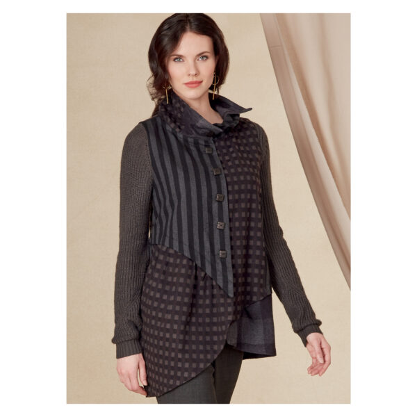 Vogue Schnittmuster V1817 - Jacke - Weste - Stoffkombinationen – Bild 3