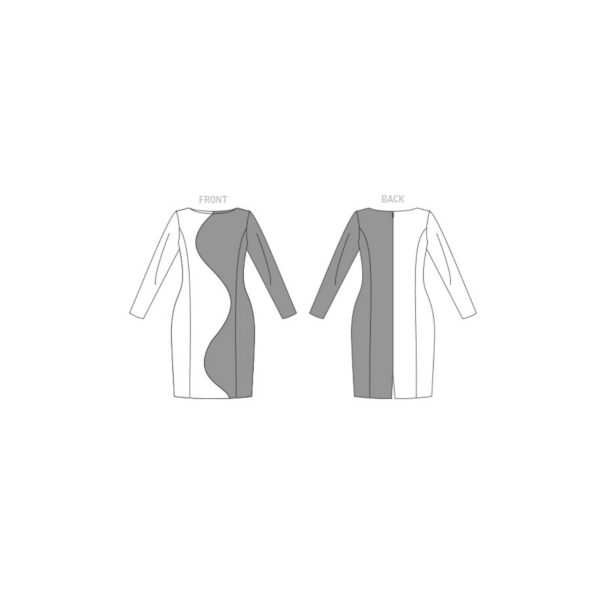 Vogue Schnittmuster V1819 - Kleid - Stoffkombination - Strickkleid – Bild 6