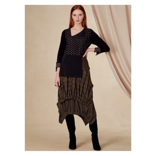 Vogue Schnittmuster V1820 - Bluse, Top und Rock - Lagenlook – Bild 3