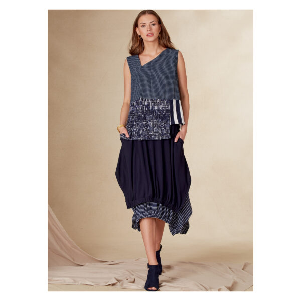 Vogue Schnittmuster V1820 - Bluse, Top und Rock - Lagenlook – Bild 4