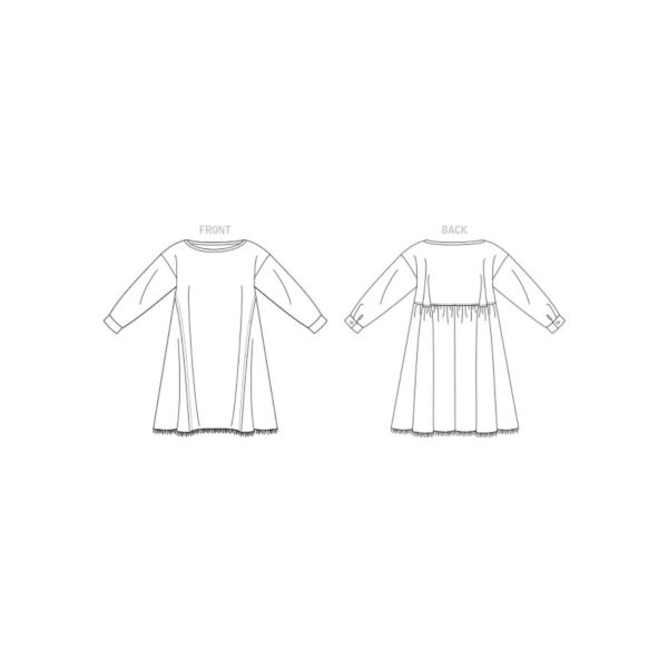 Vogue Schnittmuster V1821 - weites, schlichtes Kleid – Bild 6