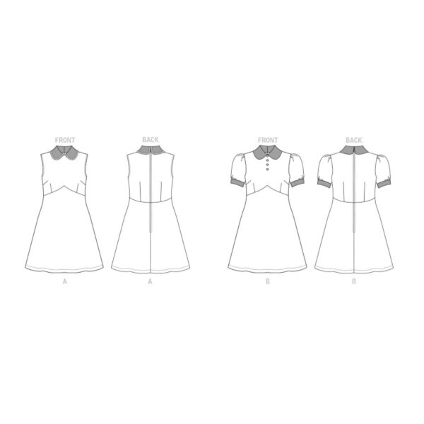 Vogue Schnittmuster V1822 - Kleid - Bubikragen - Minikleid – Bild 9