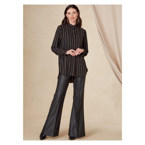 Vogue Schnittmuster V1823 - Bluse - Longbluse mit Rüschenpatte – Bild 5