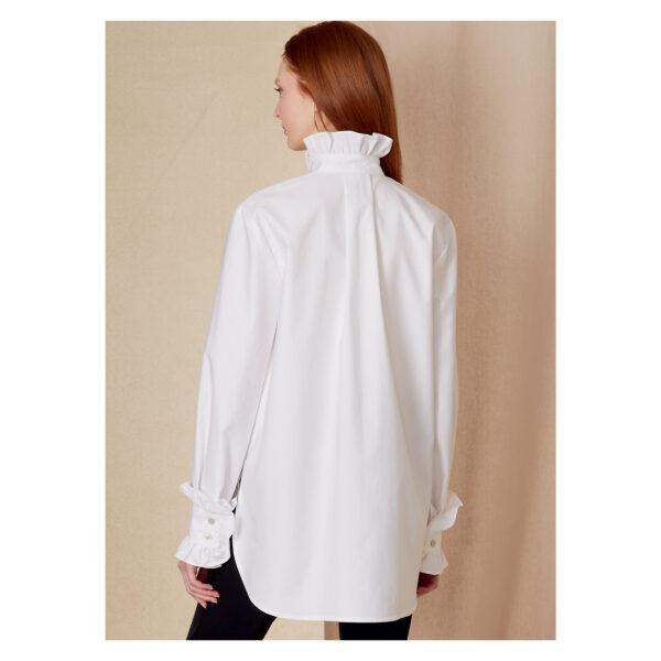 Vogue Schnittmuster V1823 - Bluse - Longbluse mit Rüschenpatte – Bild 6