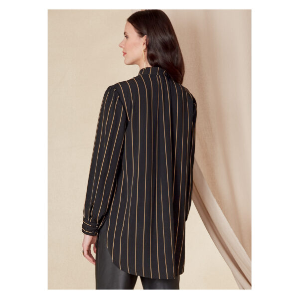 Vogue Schnittmuster V1823 - Bluse - Longbluse mit Rüschenpatte – Bild 7