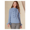 Vogue Schnittmuster V1824 - Bluse - mit Rüschenpatte, Volant – Bild 2