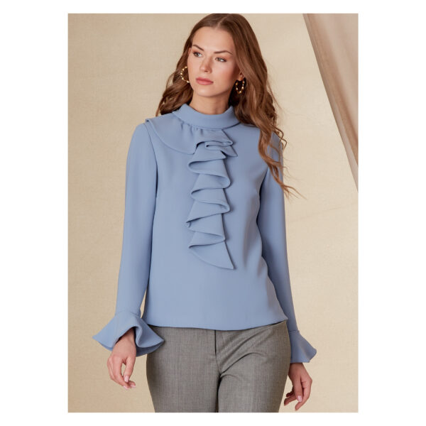 Vogue Schnittmuster V1824 - Bluse - mit Rüschenpatte, Volant – Bild 2