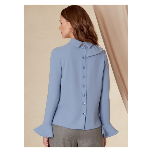 Vogue Schnittmuster V1824 - Bluse - mit Rüschenpatte, Volant – Bild 6