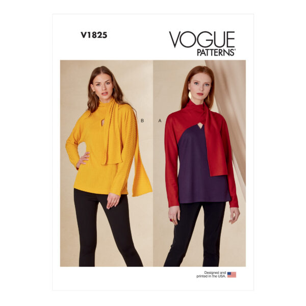 Vogue Schnittmuster V1825 - Bluse - Shirt mit Schal