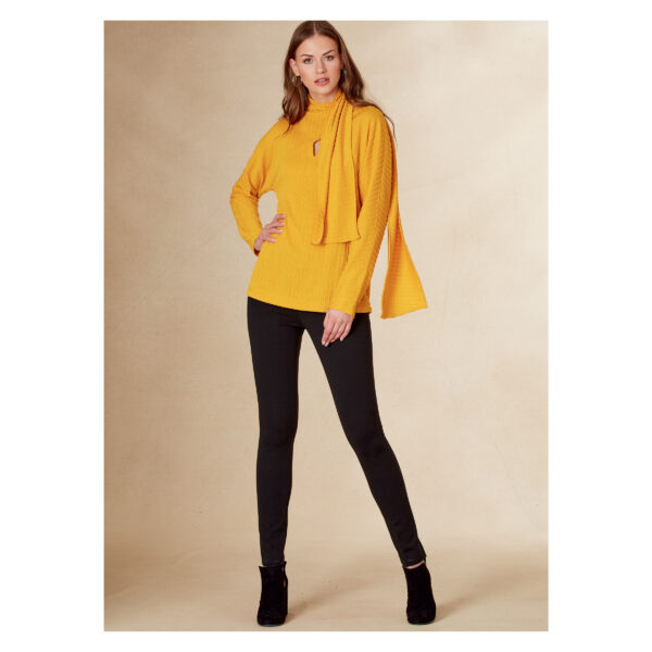 Vogue Schnittmuster V1825 - Bluse - Shirt mit Schal – Bild 5