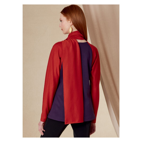 Vogue Schnittmuster V1825 - Bluse - Shirt mit Schal – Bild 6