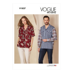 Vogue Schnittmuster V1827 - Bluse - Hemd - Unisex