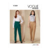 Vogue Schnittmuster V1829 - Hose - schmale Hose mit breitem Bund