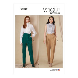 Vogue Schnittmuster V1829 - Hose - schmale Hose mit breitem Bund