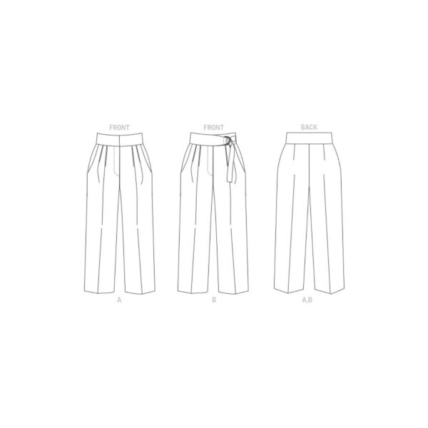 Vogue Schnittmuster V1829 - Hose - schmale Hose mit breitem Bund – Bild 7