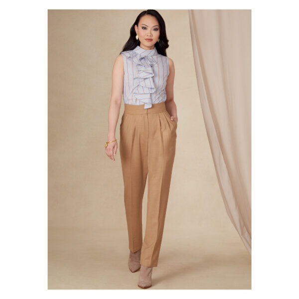 Vogue Schnittmuster V1829 - Hose - schmale Hose mit breitem Bund – Bild 3