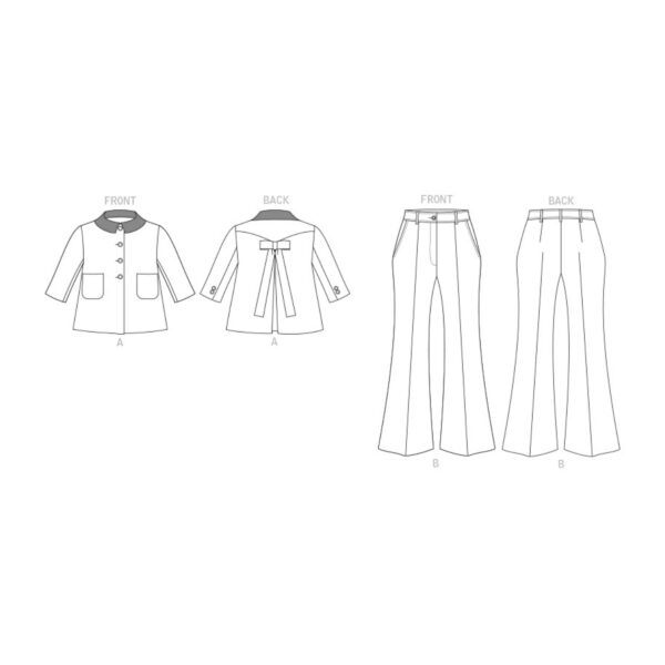 Vogue Schnittmuster V1831 - Hose und Jacke - Hosenanzug - Kombination – Bild 6