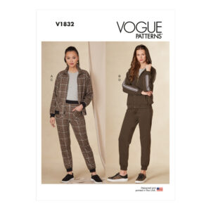 Vogue Schnittmuster V1832 - Hose und Jacke - Sportanzug - Jogger
