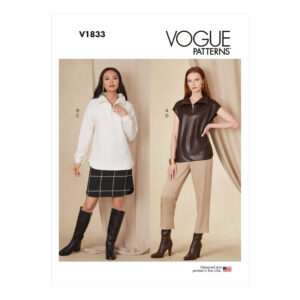 Vogue Schnittmuster V1833 - Hose, Rock und Shirt - Kombination