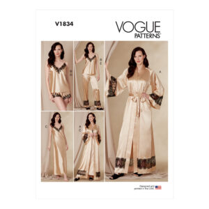 Vogue Schnittmuster V1834 - Schlafanzug - Nachthemd - Nachtwäsche