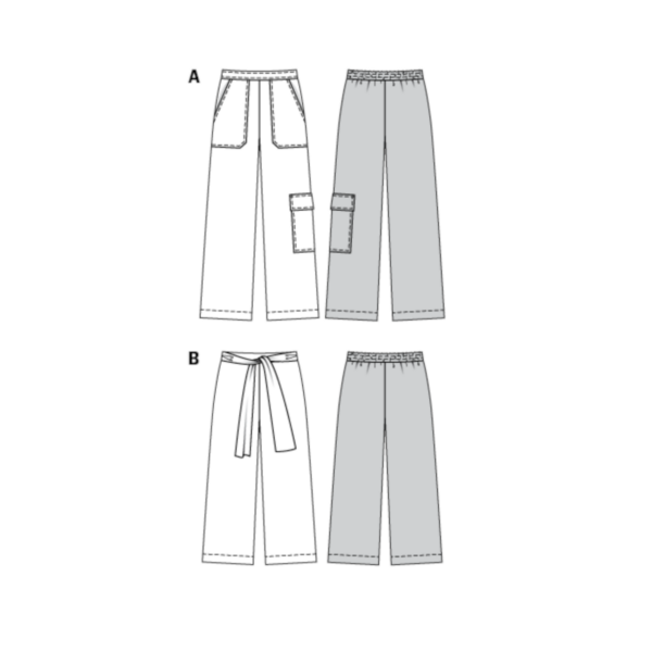 Burda Style Schnittmuster Nr. 6250 - Hosen - Weite Form - rückw. Gummizug – Bild 9